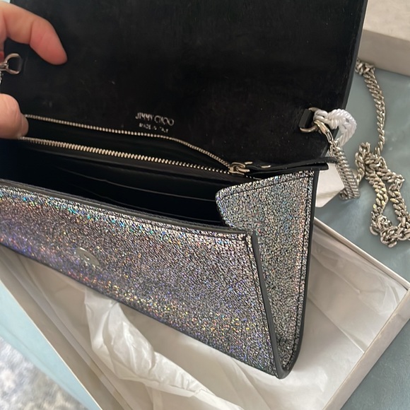 Jimmy Choo
Emmie Glitter Leather Clutch Bag - Picture 9 of 12